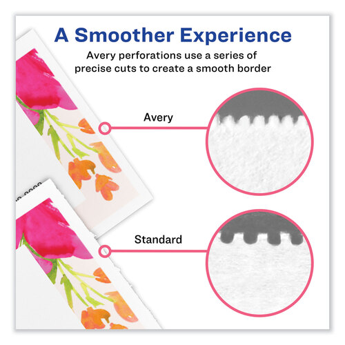 AVE5881 - Avery - Print-to-the-Edge Microperf Business Cards w/Sure Feed Technology, Color Laser, 2x3.5, White, 160 Cards, 8/Sheet,20 Sheets/PK