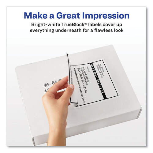 AVE5963 - Avery - Shipping Labels w/ TrueBlock Technology, Laser Printers, 2 x 4, White, 10/Sheet, 250 Sheets/Box