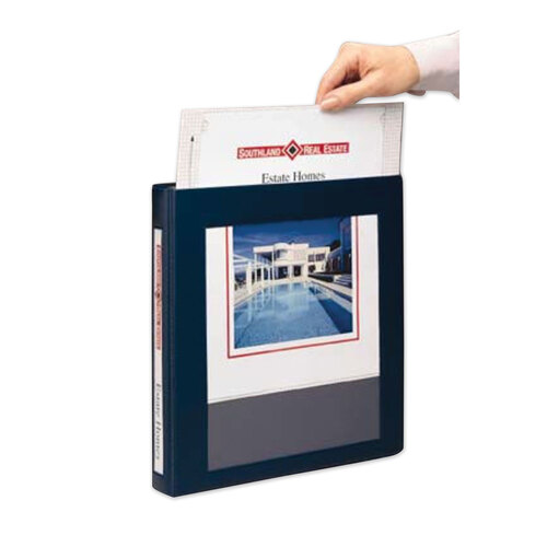 AVE68033 - Avery - Framed View Heavy-Duty Binders, 3 Rings, 2&quot; Capacity, 11 x 8.5, Navy Blue