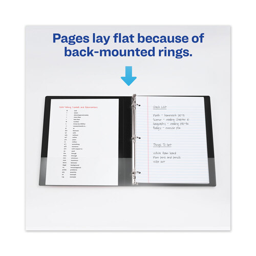 AVE68033 - Avery - Framed View Heavy-Duty Binders, 3 Rings, 2&quot; Capacity, 11 x 8.5, Navy Blue