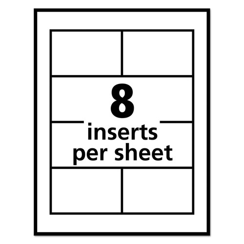 AVE74549 - Avery - Pin-Style Badge Holder with Laser/Inkjet Insert, Top Load, 3.5 x 2.25, White, 100/Box