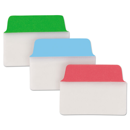 AVE74754 - Avery - Ultra Tabs Repositionable Tabs, Standard: 2&quot; x 1.5&quot;, 1/5-Cut, Assorted Colors (Blue, Green and Red), 24/Pack