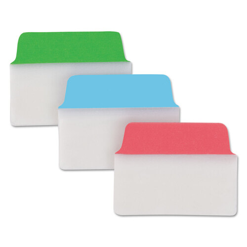 AVE74757 - Avery - Ultra Tabs Repositionable Tabs, Standard: 2&quot; x 1.5&quot;, 1/5-Cut, Assorted Colors (Blue, Green and Red), 48/Pack