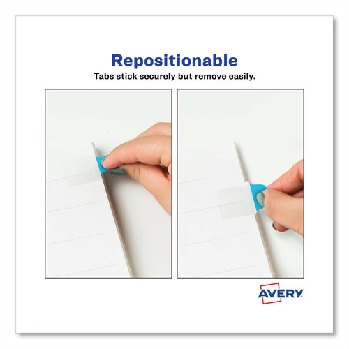 AVE74763 - Avery - Ultra Tabs Repositionable Tabs, Mini Tabs: 1&quot; x 1.5&quot;, 1/5-Cut, Assorted Colors, 80/Pack