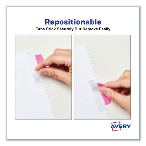 AVE74865 - Avery - Ultra Tabs Repositionable Tabs, Margin Tabs: 2.5&quot; x 1&quot;, 1/5-Cut, Assorted Neon Colors, 48/Pack