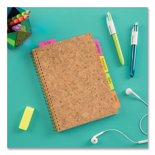 AVE74865 - Avery - Ultra Tabs Repositionable Tabs, Margin Tabs: 2.5&quot; x 1&quot;, 1/5-Cut, Assorted Neon Colors, 48/Pack