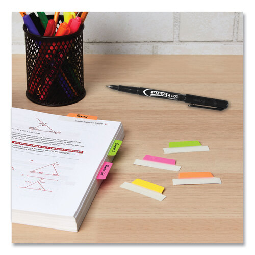 AVE74865 - Avery - Ultra Tabs Repositionable Tabs, Margin Tabs: 2.5&quot; x 1&quot;, 1/5-Cut, Assorted Neon Colors, 48/Pack