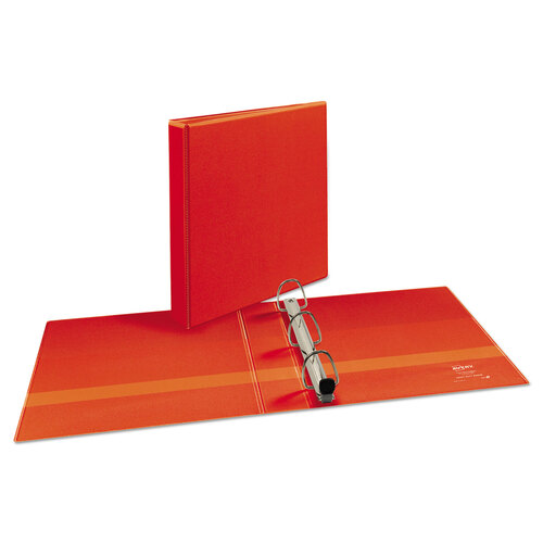 AVE79171 - Avery - Heavy-Duty View Binder with DuraHinge and One Touch EZD Rings, 3 Rings, 1.5&quot; Capacity, 11 x 8.5, Red