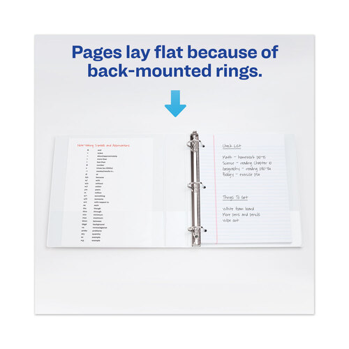 AVE79195 - Avery - Heavy-Duty View Binder with DuraHinge and One Touch EZD Rings, 3 Rings, 1.5&quot; Capacity, 11 x 8.5, White