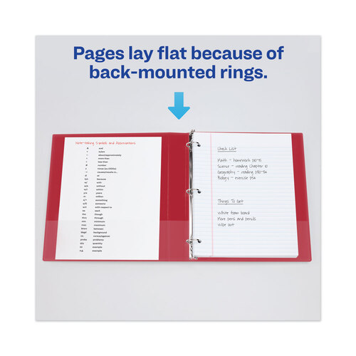 AVE79325 - Avery - Heavy-Duty View Binder with DuraHinge and Locking One Touch EZD Rings, 3 Rings, 3&quot; Capacity, 11 x 8.5, Red