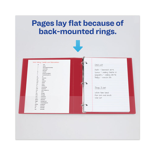 AVE79327 - Avery - Heavy-Duty View Binder with DuraHinge and Locking One Touch EZD Rings, 3 Rings, 5&quot; Capacity, 11 x 8.5, Red