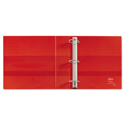AVE79584 - Avery - Heavy-Duty Non-View Binder with DuraHinge and Locking One Touch EZD Rings, 3 Rings, 4&quot; Capacity, 11 x 8.5, Red