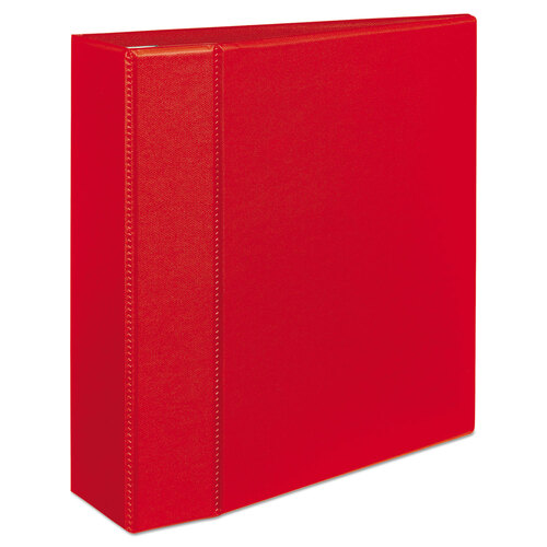 AVE79584 - Avery - Heavy-Duty Non-View Binder with DuraHinge and Locking One Touch EZD Rings, 3 Rings, 4&quot; Capacity, 11 x 8.5, Red