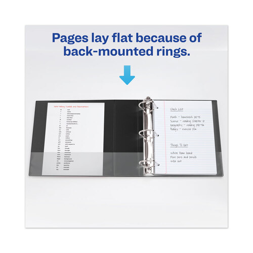 AVE79695 - Avery - Heavy-Duty View Binder with DuraHinge and One Touch EZD Rings, 3 Rings, 1.5&quot; Capacity, 11 x 8.5, Black