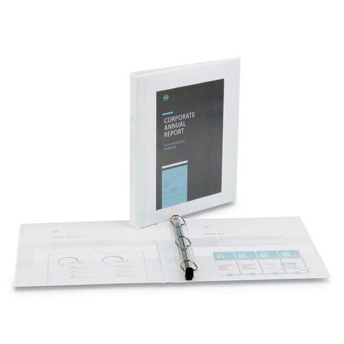 AVE79767 - Avery - Heavy-Duty View Binder with DuraHinge and One Touch Slant Rings, 3 Rings, 0.5&quot; Capacity, 11 x 8.5, White