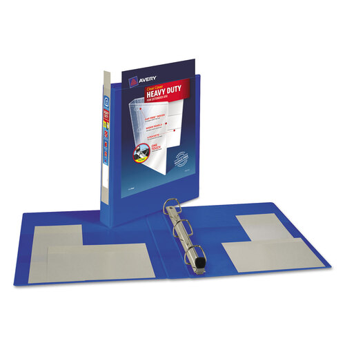 AVE79772 - Avery - Heavy-Duty View Binder with DuraHinge and One Touch EZD Rings, 3 Rings, 1&quot; Capacity, 11 x 8.5, Pacific Blue