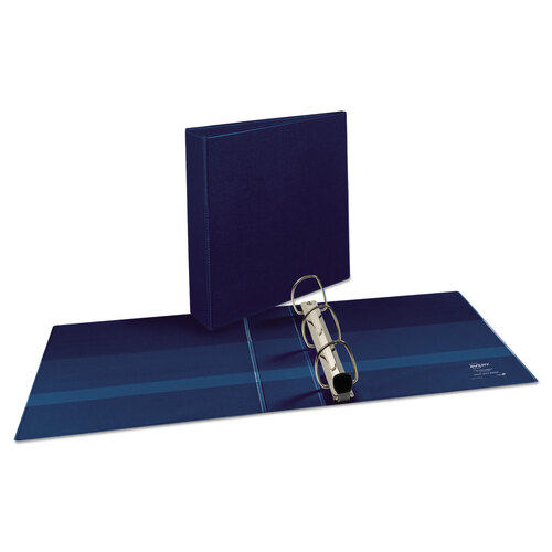 AVE79802 - Avery - Heavy-Duty View Binder with DuraHinge and One Touch EZD Rings, 3 Rings, 2&quot; Capacity, 11 x 8.5, Navy Blue