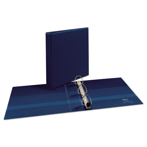 AVE79805 - Avery - Heavy-Duty View Binder with DuraHinge and One Touch EZD Rings, 3 Rings, 1.5&quot; Capacity, 11 x 8.5, Navy Blue