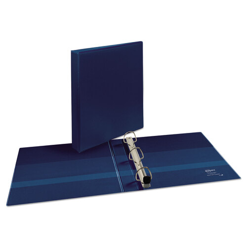 AVE79809 - Avery - Heavy-Duty View Binder with DuraHinge and One Touch EZD Rings, 3 Rings, 1&quot; Capacity, 11 x 8.5, Navy Blue