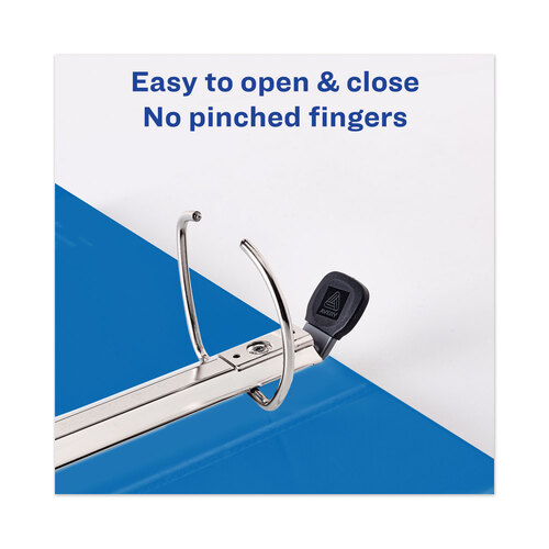 AVE79811 - Avery - Heavy-Duty View Binder with DuraHinge and Locking One Touch EZD Rings, 3 Rings, 3&quot; Capacity, 11 x 8.5, Pacific Blue