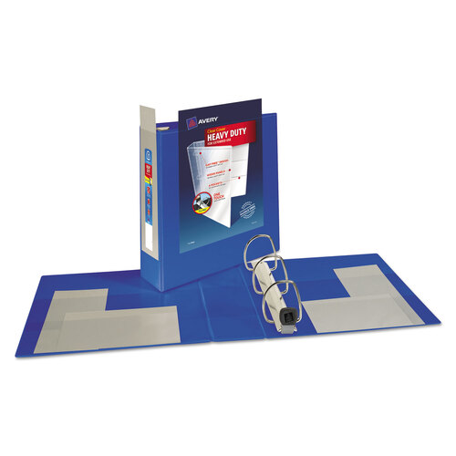 AVE79811 - Avery - Heavy-Duty View Binder with DuraHinge and Locking One Touch EZD Rings, 3 Rings, 3&quot; Capacity, 11 x 8.5, Pacific Blue