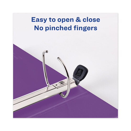 AVE79813 - Avery - Heavy-Duty View Binder with DuraHinge and Locking One Touch EZD Rings, 3 Rings, 4&quot; Capacity, 11 x 8.5, Purple