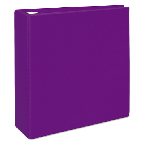 AVE79813 - Avery - Heavy-Duty View Binder with DuraHinge and Locking One Touch EZD Rings, 3 Rings, 4&quot; Capacity, 11 x 8.5, Purple
