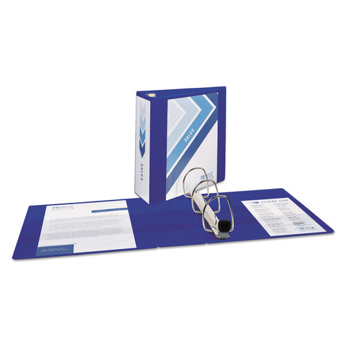 AVE79814 - Avery - Heavy-Duty View Binder with DuraHinge and Locking One Touch EZD Rings, 3 Rings, 4&quot; Capacity, 11 x 8.5, Pacific Blue