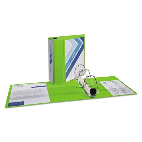 AVE79815 - Avery - Heavy-Duty View Binder with DuraHinge and Locking One Touch EZD Rings, 3 Rings, 5&quot; Capacity, 11 x 8.5, Chartreuse