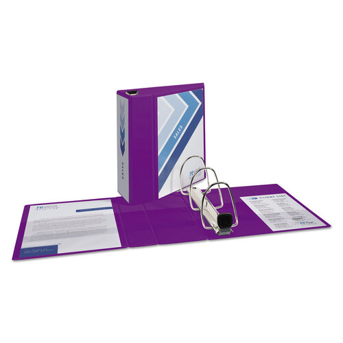 AVE79816 - Avery - Heavy-Duty View Binder with DuraHinge and Locking One Touch EZD Rings, 3 Rings, 5&quot; Capacity, 11 x 8.5, Purple