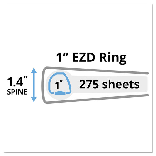 AVE79989 - Avery - Heavy-Duty Non-View Binder with DuraHinge and One Touch EZD Rings, 3 Rings, 1&quot; Capacity, 11 x 8.5, Black