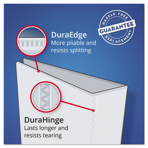 AVE79989 - Avery - Heavy-Duty Non-View Binder with DuraHinge and One Touch EZD Rings, 3 Rings, 1&quot; Capacity, 11 x 8.5, Black