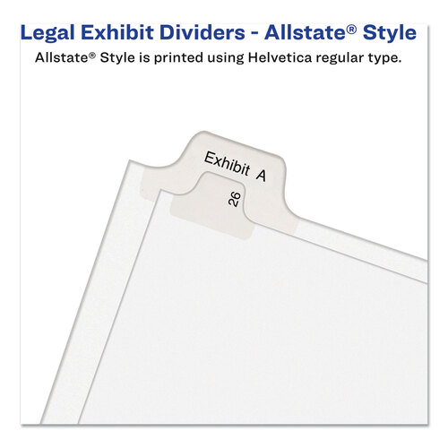 AVE82319 - Avery - Preprinted Legal Exhibit Side Tab Index Dividers, Allstate Style, 10-Tab, I to X, 11 x 8.5, White, 1 Set