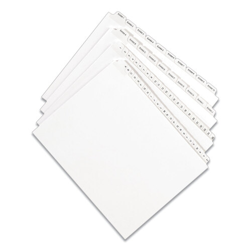 AVE82319 - Avery - Preprinted Legal Exhibit Side Tab Index Dividers, Allstate Style, 10-Tab, I to X, 11 x 8.5, White, 1 Set