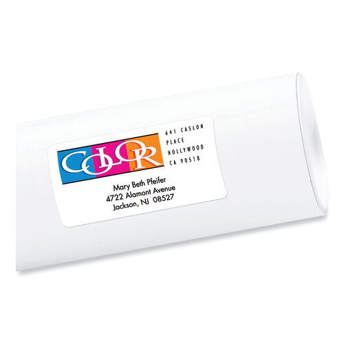 AVE8253 - Avery - Vibrant Inkjet Color-Print Labels w/ Sure Feed, 2 x 4, Matte White, 200/PK