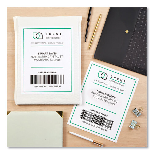 AVE8426 - Avery - Shipping Labels with TrueBlock Technology, Inkjet Printers, 5.5 x 8.5, White, 2 Labels/Sheet, 100 Sheets/Pack, 2 Packs