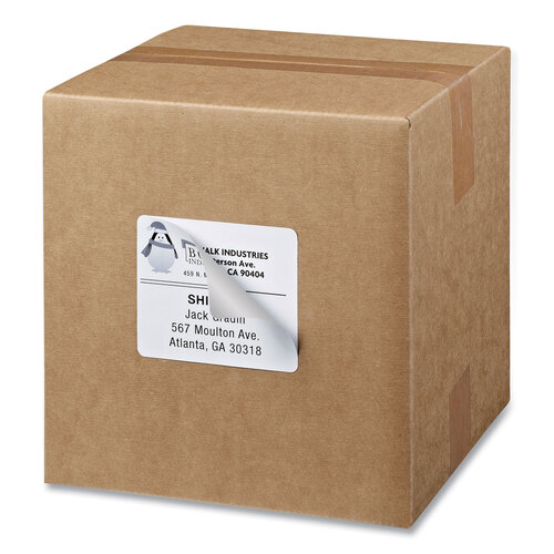 AVE8464 - Avery - Shipping Labels w/ TrueBlock Technology, Inkjet Printers, 3.33 x 4, White, 6/Sheet, 100 Sheets/Box