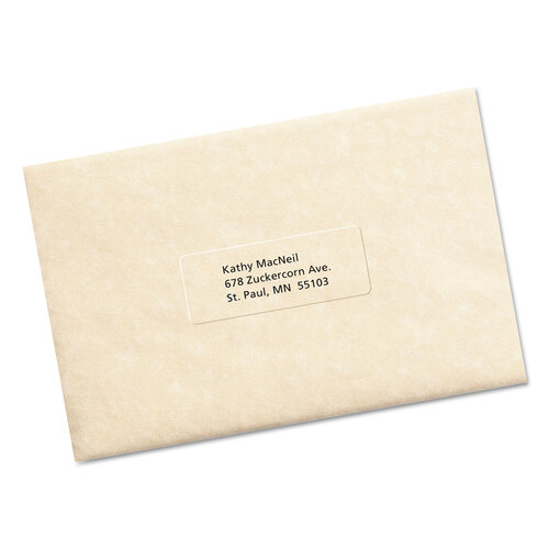 AVE8660 - Avery - Matte Clear Easy Peel Mailing Labels w/ Sure Feed Technology, Inkjet Printers, 1 x 2.63, Clear, 30/Sheet, 25 Sheets/Pack