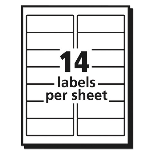 AVE8662 - Avery - Matte Clear Easy Peel Mailing Labels w/ Sure Feed Technology, Inkjet Printers, 1.33 x 4, Clear, 14/Sheet, 25 Sheets/Pack