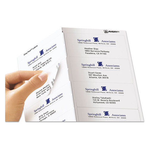 AVE8663 - Avery - Matte Clear Easy Peel Mailing Labels w/ Sure Feed Technology, Inkjet Printers, 2 x 4, Clear, 10/Sheet, 25 Sheets/Pack