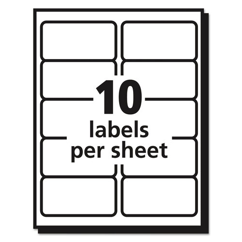 AVE8663 - Avery - Matte Clear Easy Peel Mailing Labels w/ Sure Feed Technology, Inkjet Printers, 2 x 4, Clear, 10/Sheet, 25 Sheets/Pack