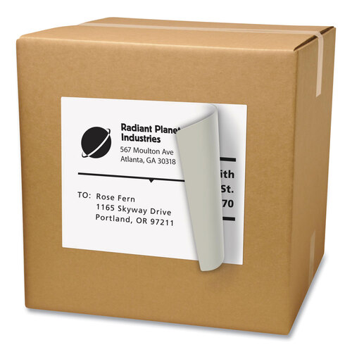 AVE91201 - Avery - Shipping Labels with TrueBlock Technology, Inkjet/Laser Printers, 8.5 x 11, White, 500/Box