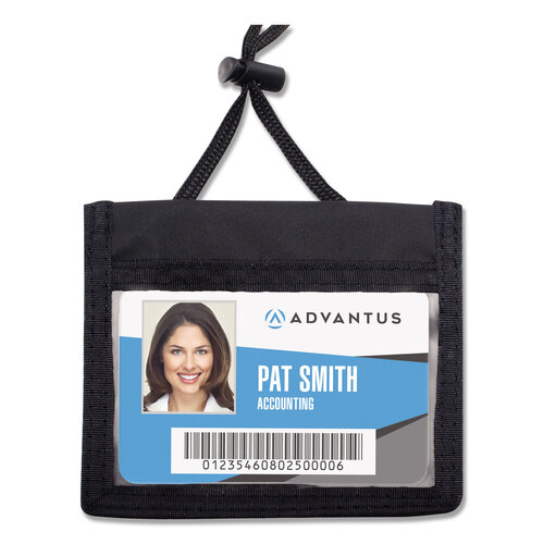 Advantus ID Badge Holders With Convention Neck Pouch - Advantus 75452 PK -  Betty Mills