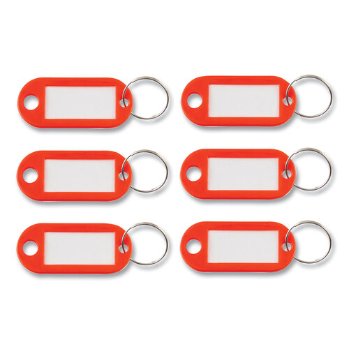 AVTKEY98018 - Advantus - Key Tags Label Window, 0.88 x 0.19 x 2, Red, 6/Pack