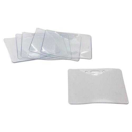 BAU47810 - Baumgartens - Sicurix Proximity Badge Holder, Horizontal, 4w x 3h, Clear, 50/Pack