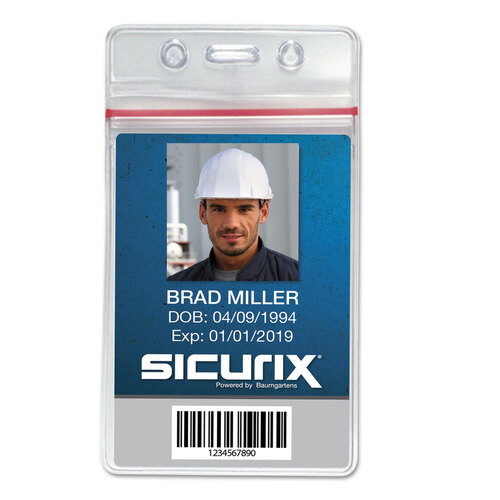 Sealable Cardholder, Vertical, 2.62 x 3.75, Clear, 50/Pack Sealable Cardholder, Vertical, 2.62 x 3.75, Clear, 50/Pack
