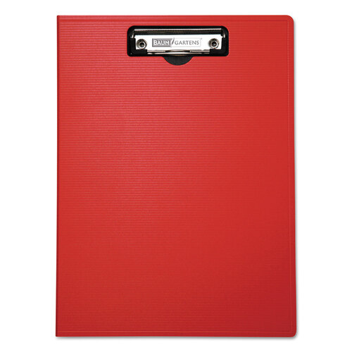 BAU61632 - Baumgartens - Portfolio Clipboard with Low-Profile Clip, Portrait Orientation, 0.5&quot; Clip Capacity, Holds 8.5 x 11 Sheets, Red