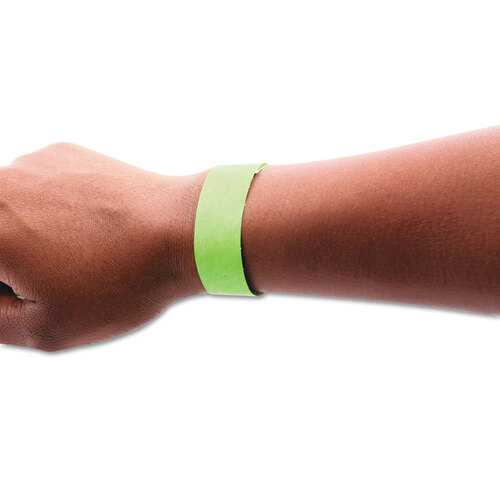 BAU85060 - Baumgartens - Security Wristbands, Sequentially Numbered, 10&quot; x 0.75&quot;, Green, 100/Pack