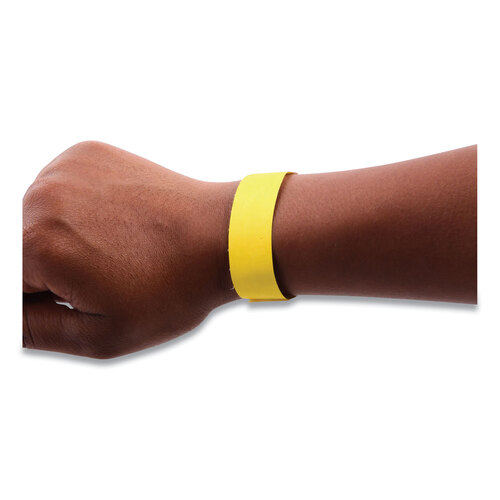 BAU85070 - Baumgartens - Security Wristbands, Sequentially Numbered, 10&quot; x 0.75&quot;, Yellow, 100/Pack