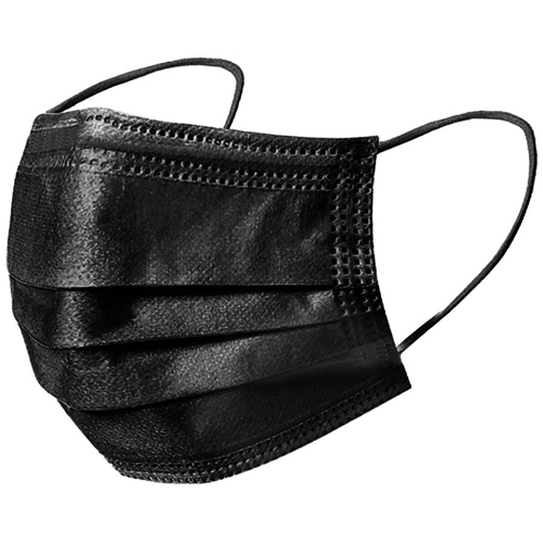 BAYMASK4950 - GripProtect - Black Procedure Earloop Masks, 3-Ply
